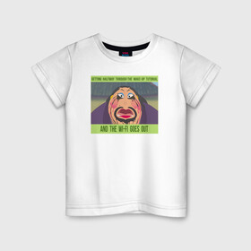 Детская футболка хлопок с принтом Wi-Fi goes out в Курске, 100% хлопок | круглый вырез горловины, полуприлегающий силуэт, длина до линии бедер | disney | mulan | vdkarsvet | дисней | мем | мемы | мулан