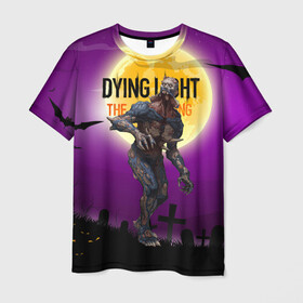 Мужская футболка 3D с принтом Dying light зомби в Курске, 100% полиэфир | прямой крой, круглый вырез горловины, длина до линии бедер | Тематика изображения на принте: dying light | аномалия | зараженный | монстр | мутант | ужасы | урод | хоррор
