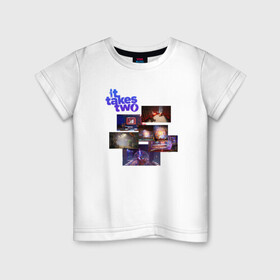 Детская футболка хлопок с принтом It Take Two World в Курске, 100% хлопок | круглый вырез горловины, полуприлегающий силуэт, длина до линии бедер | ea games | ea original | gamer | games