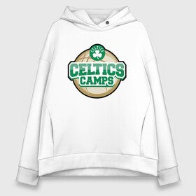 Женское худи Oversize хлопок с принтом Celtics Camps в Курске, френч-терри — 70% хлопок, 30% полиэстер. Мягкий теплый начес внутри —100% хлопок | боковые карманы, эластичные манжеты и нижняя кромка, капюшон на магнитной кнопке | Тематика изображения на принте: basketball | boston | celtics | game | nba | sport | streetball | баскетбол | баскетболист | бостон | игра | игрок | мяч | нба | селтикс | спорт | стритбол | тренер