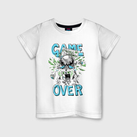 Детская футболка хлопок с принтом Конец игры в Курске, 100% хлопок | круглый вырез горловины, полуприлегающий силуэт, длина до линии бедер | game over | gamer | games | иллюстрация | конец игры