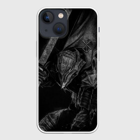 Чехол для iPhone 13 mini с принтом БЕРСЕРК черно   белый в Курске,  |  | anime | berserk | аниме | берсерк | бесерк | гатс | манга | мультфильм