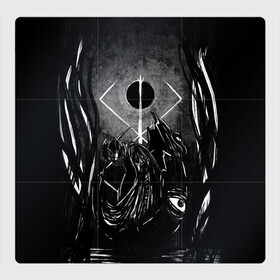 Магнитный плакат 3Х3 с принтом БЕРСЕРК рисунок в Курске, Полимерный материал с магнитным слоем | 9 деталей размером 9*9 см | anime | berserk | аниме | берсерк | бесерк | гатс | манга | мультфильм