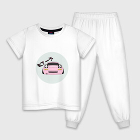 Детская пижама хлопок с принтом Mazda Miata Mx5 в Курске, 100% хлопок |  брюки и футболка прямого кроя, без карманов, на брюках мягкая резинка на поясе и по низу штанин
 | drift | japan | jdm | mazda | miata | mx5 | roadster | stance | дрифт | ждм | мазда | миата | стенс | тюнинг | япония