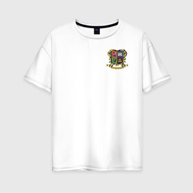 Женская футболка хлопок Oversize с принтом Молли 11 лет в Курске, 100% хлопок | свободный крой, круглый ворот, спущенный рукав, длина до линии бедер
 | molly | герб | ирландия | малоун | молли | паб