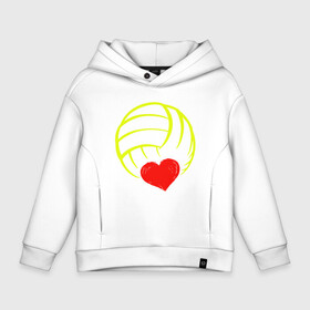 Детское худи Oversize хлопок с принтом Volleyball Heart в Курске, френч-терри — 70% хлопок, 30% полиэстер. Мягкий теплый начес внутри —100% хлопок | боковые карманы, эластичные манжеты и нижняя кромка, капюшон на магнитной кнопке | ball | beach | game | heart | love | sport | volley | volleyball | волейбол | волейболист | волейболистка | гол | игра | игрок | мяч | площадка | пляж | пляжный | победа | сердце | сетка | спорт | тренер | чемпион