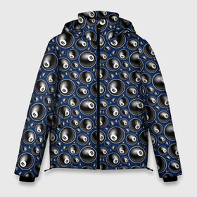 Мужская зимняя куртка 3D с принтом Бильярд 8 в Курске, верх — 100% полиэстер; подкладка — 100% полиэстер; утеплитель — 100% полиэстер | длина ниже бедра, свободный силуэт Оверсайз. Есть воротник-стойка, отстегивающийся капюшон и ветрозащитная планка. 

Боковые карманы с листочкой на кнопках и внутренний карман на молнии. | Тематика изображения на принте: a game | balls | billiards | eight | pool | russian billiards | snooker | tournament | бильярд | восьмерка | игра | пул | русский бильярд | снукер | турнир | шары
