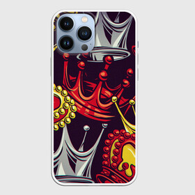 Чехол для iPhone 13 Pro Max с принтом КОРОЛЕВСКИЙ БАГРОВЫЙ 3D в Курске,  |  | абстракция | властитель | власть | иллюстрация | искусство | король | корона | культура | текстура | царь