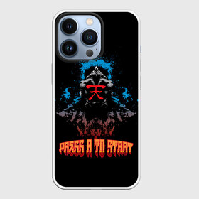 Чехол для iPhone 13 Pro с принтом Press a to start в Курске,  |  | acuma | akuma | fighting | game | games | street fighter | акума | игра | игры | классика | стрит файтер | уличный боец