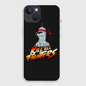 Чехол для iPhone 13 с принтом Боец Бендер в Курске,  |  | bender | fighting | futurama | game | games | street fighter | бендер | игра | игры | классика | стрит файтер | уличный боец | футурама