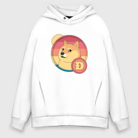 Мужское худи Oversize хлопок с принтом Retro Dogecoin | Ретро Доге в Курске, френч-терри — 70% хлопок, 30% полиэстер. Мягкий теплый начес внутри —100% хлопок | боковые карманы, эластичные манжеты и нижняя кромка, капюшон на магнитной кнопке | art | coin | dank meme | dodgecouin | doge | elon musk | litecoin | meme | memes | vintage | арт | винтаж | виртуальные деньги | догекоин | илон маск | интернет мем доге | кабосу | крипта | криптовалюта | лайткоин | мем | мемас | мемасик