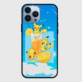 Чехол для iPhone 13 Pro Max с принтом Пикачу в лимонаде в Курске,  |  | anime | picachu | pikachu | аниме | милый | пика | пикачу | покебол | покемон