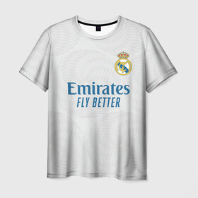 Мужская футболка 3D с принтом Бензема Реал Мадрид 2021/2022 в Курске, 100% полиэфир | прямой крой, круглый вырез горловины, длина до линии бедер | 2021 | 2022 | benzema | karim | madrid | real | бензема | испания | карим бензема | мадрид | новая | реал | реал мадрид | форма | футбол