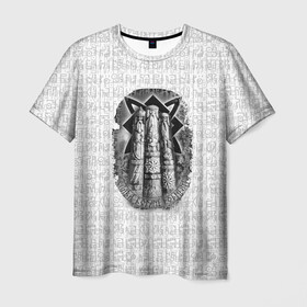 Мужская футболка 3D с принтом Слава богам родным в Курске, 100% полиэфир | прямой крой, круглый вырез горловины, длина до линии бедер | Тематика изображения на принте: богам | кельтский | оберег | родным | руны | символы | слава | славянские | узоры