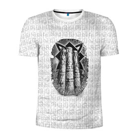 Мужская футболка 3D спортивная с принтом Слава богам родным в Курске, 100% полиэстер с улучшенными характеристиками | приталенный силуэт, круглая горловина, широкие плечи, сужается к линии бедра | богам | кельтский | оберег | родным | руны | символы | слава | славянские | узоры
