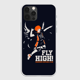 Чехол для iPhone 12 Pro Max с принтом fly high! Шоё Хината Haikyuu!! в Курске, Силикон |  | Тематика изображения на принте: 10 номер | anime | haikyu | haikyuu | hinata shoyo | karasuno | manga | аниме | волейбол | волейбольный клуб | иероглифы | карасуно | лети высоко | лого | манга | надпись | прыжок | старшая школа | хаику | хаикую