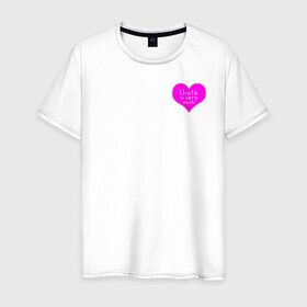 Мужская футболка хлопок с принтом I hate u в Курске, 100% хлопок | прямой крой, круглый вырез горловины, длина до линии бедер, слегка спущенное плечо. | hate | heart | love | любовь | ненавижу | ненависть | сердце