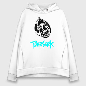 Женское худи Oversize хлопок с принтом BERSERK (CRY) в Курске, френч-терри — 70% хлопок, 30% полиэстер. Мягкий теплый начес внутри —100% хлопок | боковые карманы, эластичные манжеты и нижняя кромка, капюшон на магнитной кнопке | Тематика изображения на принте: anime | berserk | manga | аниме | берсерк | гатс | манга | череп