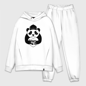 Мужской костюм хлопок OVERSIZE с принтом Panda me. Панда в кепке в Курске,  |  | panda | животное | медведи | медведь | мишки | панда | панды