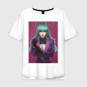 Мужская футболка хлопок Oversize с принтом Morrigan Aensland в Курске, 100% хлопок | свободный крой, круглый ворот, “спинка” длиннее передней части | capcom | darkstalkers | demon | morrigan | succubus | капком | темные охотники