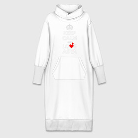 Платье удлиненное хлопок с принтом Будь спок и люби Асю в Курске,  |  | hearts | keep calm and | love | будь спок и люби асю | любите | любовь | сердца | сохраняйте | спокойствие