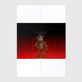 Магнитный плакат 2Х3 с принтом FNAF FREDDY в Курске, Полимерный материал с магнитным слоем | 6 деталей размером 9*9 см | Тематика изображения на принте: игры | искры | красный | стиль | фнаф | фредди