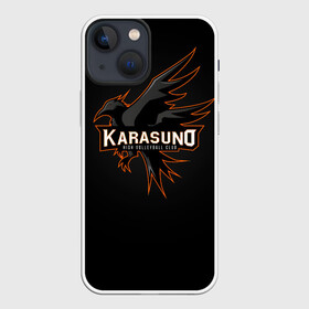 Чехол для iPhone 13 mini с принтом Старшая школа Карасуно в Курске,  |  | anime | haikyu | haikyuu | karasuno | karasuno high | manga | аниме | волейбол | волейбольный клуб | ворон | вороны | карасуно | крылья | лого | логотип | манга | надпись | птица | старшая школа | хаику | хаикую