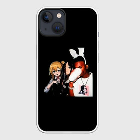 Чехол для iPhone 13 с принтом Gangsta kaguya в Курске,  |  | Тематика изображения на принте: chocolate bunny | kaguya | афро | любовь | молоко