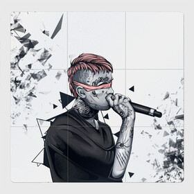Магнитный плакат 3Х3 с принтом Blind Lil Peep в Курске, Полимерный материал с магнитным слоем | 9 деталей размером 9*9 см | hip hop | lil peep | rap | rep | густав элайджа | дшд зууз | исполнители | исполнитель | лил пип | музыка | реп