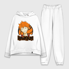 Женский костюм хлопок Oversize с принтом Haikyu Улыбка Хинаты в Курске,  |  | hinata | karasuno | shouyou | volleyball | карасуно | хината | шоё