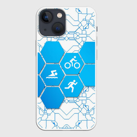 Чехол для iPhone 13 mini с принтом Плыви, Крути, Беги в Курске,  |  | bike | ironman | run | running | swim | swimming | triathlon | бег | бегун | велосипед | велоспорт | выносливость | железный человек | плавание | спорт на выносливость | триатлон | цикличный вид спорта
