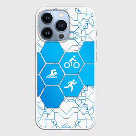 Чехол для iPhone 13 Pro с принтом Плыви, Крути, Беги в Курске,  |  | bike | ironman | run | running | swim | swimming | triathlon | бег | бегун | велосипед | велоспорт | выносливость | железный человек | плавание | спорт на выносливость | триатлон | цикличный вид спорта