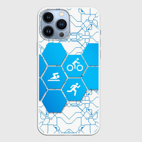 Чехол для iPhone 13 Pro Max с принтом Плыви, Крути, Беги в Курске,  |  | bike | ironman | run | running | swim | swimming | triathlon | бег | бегун | велосипед | велоспорт | выносливость | железный человек | плавание | спорт на выносливость | триатлон | цикличный вид спорта