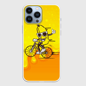 Чехол для iPhone 13 Pro Max с принтом Банан на велосипеде в Курске,  |  | байк | банан | бананчик | велик | велосипед | живой банан | спорт