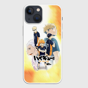 Чехол для iPhone 13 mini с принтом Шоё, Тобио, Кей, Семи и Атсуму Haikyuu в Курске,  |  | anime | haikyu | haikyuu | karasuno | manga | аниме | атсуму мия | волейбол | волейбольный клуб | вороны | карасуно | кей цукишима | манга | семи эйта | старшая школа | тобио кагеяма | хаику | хаикую | шоё хината