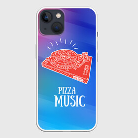 Чехол для iPhone 13 с принтом PIZZA MUSIC в Курске,  |  | d.j | dj | pizza | диджей | музыка | музыканту | пицца | прикол | шутка