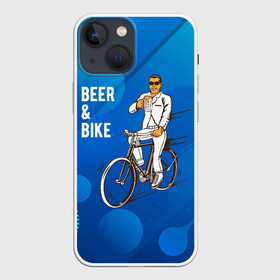 Чехол для iPhone 13 mini с принтом Велосипед и пиво в Курске,  |  | без рук | вело | велосипед | велосипедист | колеса | руль | спорт