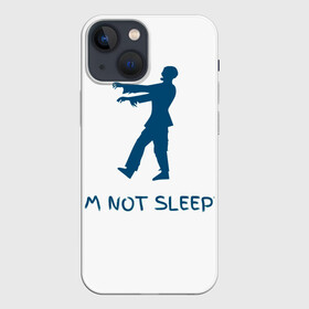 Чехол для iPhone 13 mini с принтом Im not sleepy в Курске,  |  | Тематика изображения на принте: мечтательный | сонный | спать | спать и просыпаться