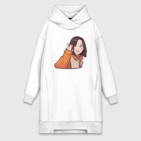 Платье-худи хлопок с принтом Haseul в Курске,  |  | bts | clc | haseul sticker | kpop | кейпоп