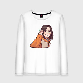 Женский лонгслив хлопок с принтом Haseul в Курске, 100% хлопок |  | bts | clc | haseul sticker | kpop | кейпоп