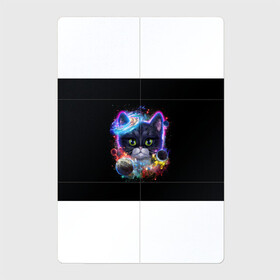 Магнитный плакат 2Х3 с принтом Космический котик и планеты в Курске, Полимерный материал с магнитным слоем | 6 деталей размером 9*9 см | cat | cosmos | вселенная | звезды | кис | киса | космос | кот | котик | котики | кошечка | кошка | мем | планета | планеты | с котом