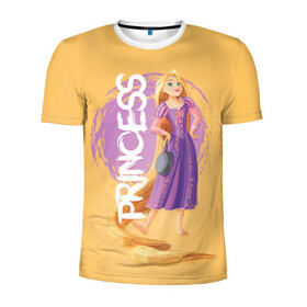 Мужская футболка 3D спортивная с принтом Princess в Курске, 100% полиэстер с улучшенными характеристиками | приталенный силуэт, круглая горловина, широкие плечи, сужается к линии бедра | disney | disney princess | rapunzel | дисней | прнцесса | рапунцель