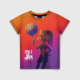 Детская футболка 3D с принтом Space Jam 2 Лола Банни в Курске, 100% гипоаллергенный полиэфир | прямой крой, круглый вырез горловины, длина до линии бедер, чуть спущенное плечо, ткань немного тянется | Тематика изображения на принте: lola bunny | space jam | space jam 2 | space jam a new legacy | vdzabma | космический джем | космический джем 2 | космический джем: новое поколение | лола банни
