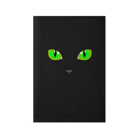 Обложка для паспорта матовая кожа с принтом КОШАЧЬИ ГЛАЗКИ в Курске, натуральная матовая кожа | размер 19,3 х 13,7 см; прозрачные пластиковые крепления | Тематика изображения на принте: cat | cat eyes | eyes | аниме | взгляд | глаза | глаза кошки | глазки | животные | зелёный | киса | кот | коте | котейка | котенок | котэ | котя | кошачий глаз | кошачьи глаза | кошечка | кошка | мордочка