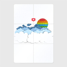 Магнитный плакат 2Х3 с принтом Pop it / Simple Dimple в Курске, Полимерный материал с магнитным слоем | 6 деталей размером 9*9 см | pop it | simple dimple | восход | закат | лайк | небо | облака | попит | сердечко | симпл димпл