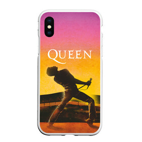 Чехол для iPhone XS Max матовый с принтом Queen Freddie Mercury (Z) в Курске, Силикон | Область печати: задняя сторона чехла, без боковых панелей | freddie mercury | music | queen | брайан мэй | глэм рок | джон дикон | королева | музыка | поп рок | роджер тейлор | фредди меркьюри | хард рок