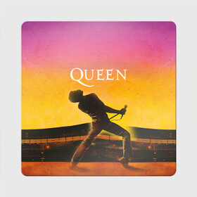 Магнит виниловый Квадрат с принтом Queen | Freddie Mercury (Z) в Курске, полимерный материал с магнитным слоем | размер 9*9 см, закругленные углы | Тематика изображения на принте: freddie mercury | music | queen | брайан мэй | глэм рок | джон дикон | королева | музыка | поп рок | роджер тейлор | фредди меркьюри | хард рок