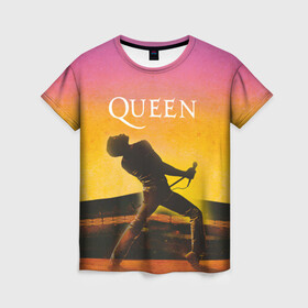 Женская футболка 3D с принтом Queen Freddie Mercury (Z) в Курске, 100% полиэфир ( синтетическое хлопкоподобное полотно) | прямой крой, круглый вырез горловины, длина до линии бедер | freddie mercury | music | queen | брайан мэй | глэм рок | джон дикон | королева | музыка | поп рок | роджер тейлор | фредди меркьюри | хард рок