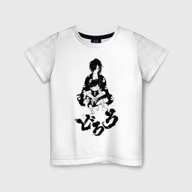 Детская футболка хлопок с принтом Хяккимару обнимает Дороро Dororo (Z) в Курске, 100% хлопок | круглый вырез горловины, полуприлегающий силуэт, длина до линии бедер | anime | dororo | hyakkimaru | manga | аниме | дороро | манга | фентази | фэнтази | хяккимару