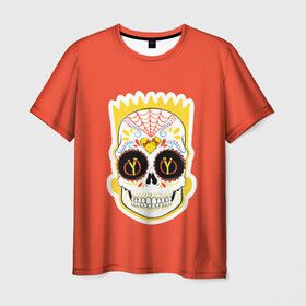 Мужская футболка 3D с принтом Мексиканский Барт в Курске, 100% полиэфир | прямой крой, круглый вырез горловины, длина до линии бедер | bart | simpsons | the simpson | барт | мульт | мультфильм | симпсоны